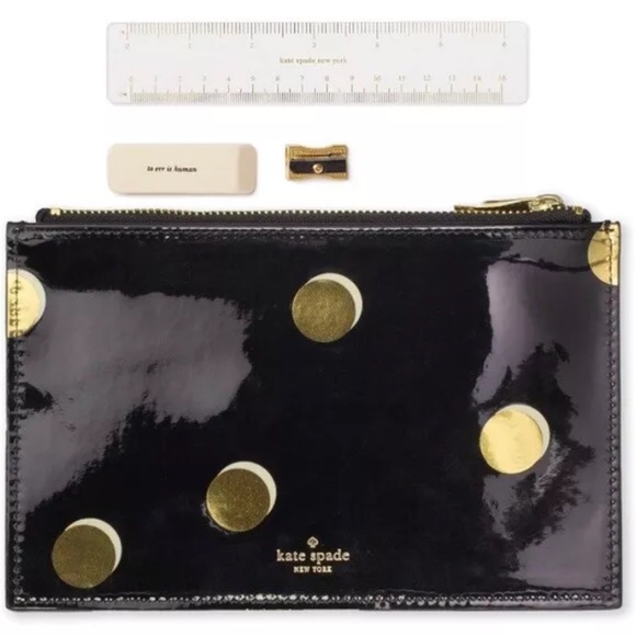 NWT Kate Spade Scatter Dot Pencil Pouch - Picture 7 of 7